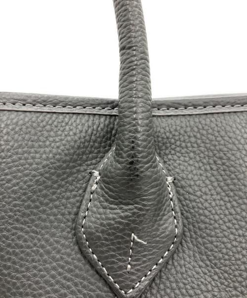 BARNEYS NEWYORK（バーニーズ・ニューヨーク）BARNEYS NEWYORK (バーニーズ・ニューヨーク) レザー トートバッグ グレーの古着・服飾アイテム