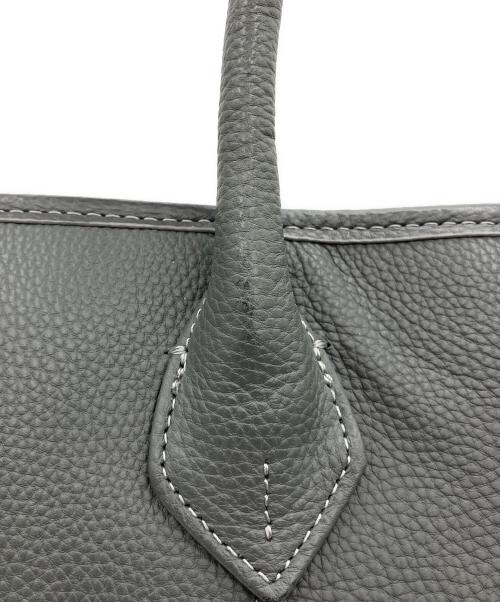 BARNEYS NEWYORK（バーニーズ・ニューヨーク）BARNEYS NEWYORK (バーニーズ・ニューヨーク) レザー トートバッグ グレーの古着・服飾アイテム