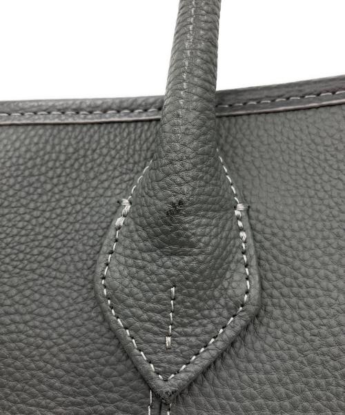 BARNEYS NEWYORK（バーニーズ・ニューヨーク）BARNEYS NEWYORK (バーニーズ・ニューヨーク) レザー トートバッグ グレーの古着・服飾アイテム