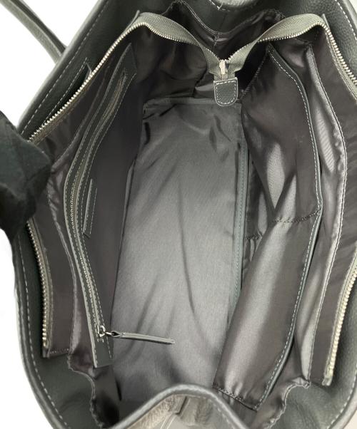 BARNEYS NEWYORK（バーニーズ・ニューヨーク）BARNEYS NEWYORK (バーニーズ・ニューヨーク) レザー トートバッグ グレーの古着・服飾アイテム