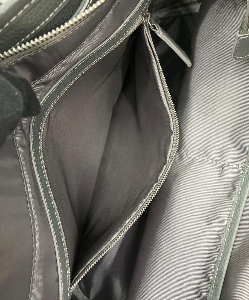 BARNEYS NEWYORK（バーニーズ・ニューヨーク）BARNEYS NEWYORK (バーニーズ・ニューヨーク) レザー トートバッグ グレーの古着・服飾アイテム