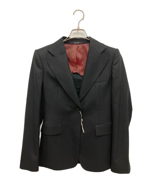 Maison Margiela（メゾンマルジェラ）Maison Margiela (メゾンマルジェラ) テーラードジャケット ブラック×レッド サイズ:38の古着・服飾アイテム