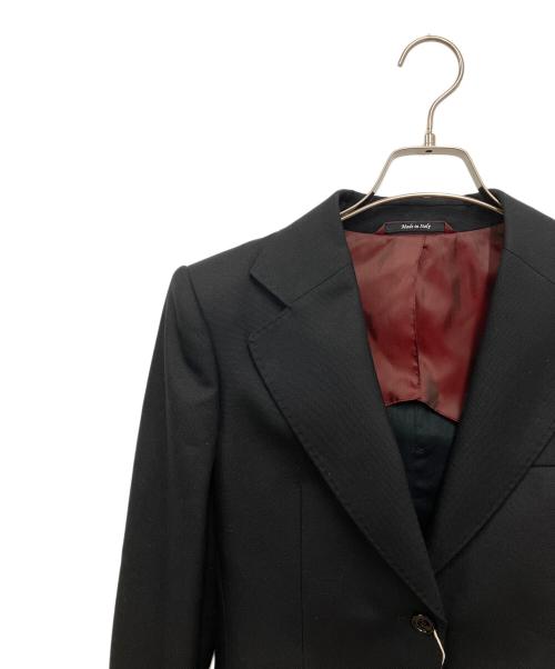 Maison Margiela（メゾンマルジェラ）Maison Margiela (メゾンマルジェラ) テーラードジャケット ブラック×レッド サイズ:38の古着・服飾アイテム