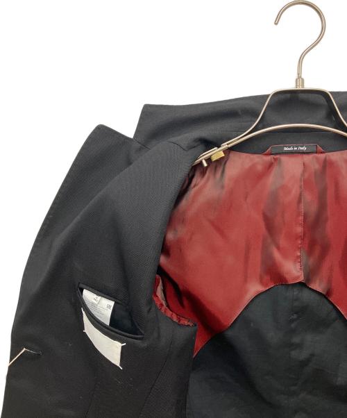 Maison Margiela（メゾンマルジェラ）Maison Margiela (メゾンマルジェラ) テーラードジャケット ブラック×レッド サイズ:38の古着・服飾アイテム
