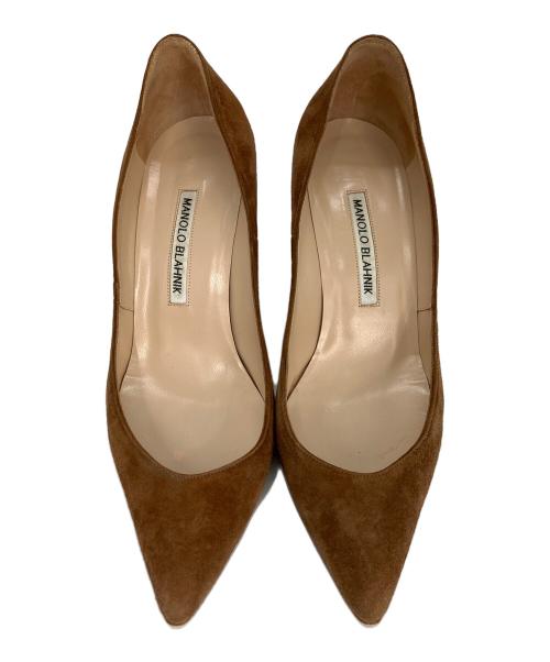 Manolo Blahnik（マノロ ブラニク）Manolo Blahnik (マノロ ブラニク) ポインテッドトゥ・ヒールパンプス ブラウン サイズ:37の古着・服飾アイテム