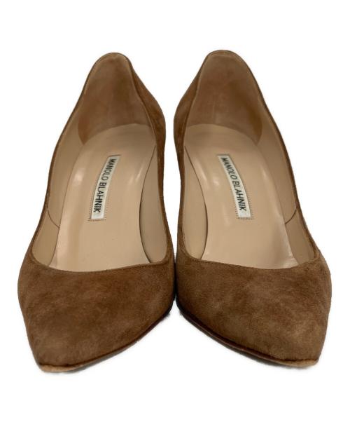 Manolo Blahnik（マノロ ブラニク）Manolo Blahnik (マノロ ブラニク) ポインテッドトゥ・ヒールパンプス ブラウン サイズ:37の古着・服飾アイテム