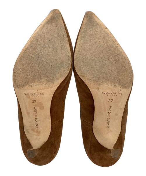 Manolo Blahnik（マノロ ブラニク）Manolo Blahnik (マノロ ブラニク) ポインテッドトゥ・ヒールパンプス ブラウン サイズ:37の古着・服飾アイテム