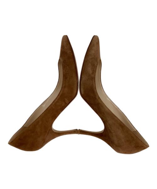 Manolo Blahnik（マノロ ブラニク）Manolo Blahnik (マノロ ブラニク) ポインテッドトゥ・ヒールパンプス ブラウン サイズ:37の古着・服飾アイテム