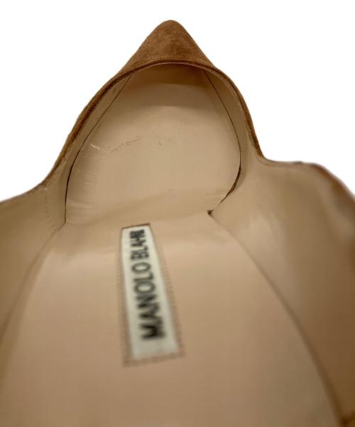 Manolo Blahnik（マノロ ブラニク）Manolo Blahnik (マノロ ブラニク) ポインテッドトゥ・ヒールパンプス ブラウン サイズ:37の古着・服飾アイテム