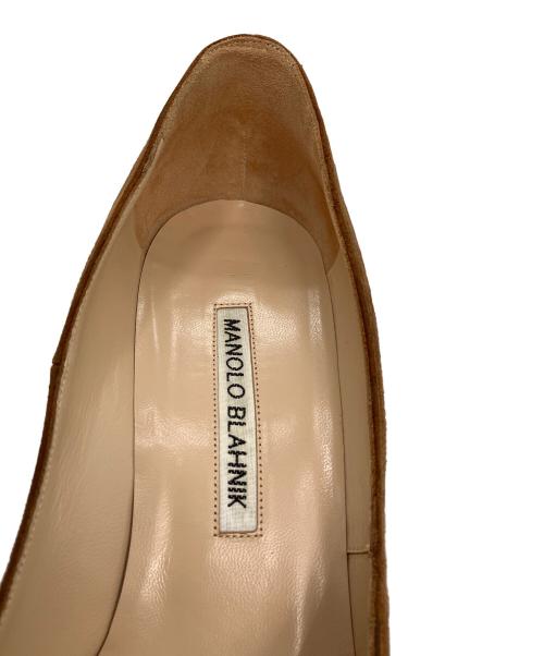 Manolo Blahnik（マノロ ブラニク）Manolo Blahnik (マノロ ブラニク) ポインテッドトゥ・ヒールパンプス ブラウン サイズ:37の古着・服飾アイテム