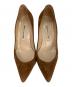 Manolo Blahnik (マノロ ブラニク) ポインテッドトゥ・ヒールパンプス ブラウン サイズ:37：12000円