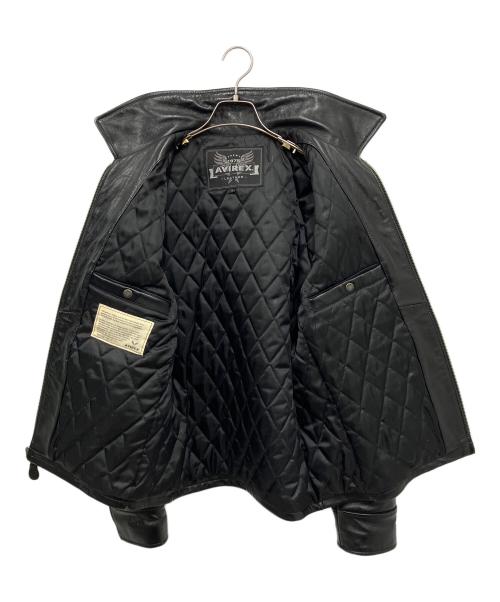 AVIREX（アヴィレックス）AVIREX (アヴィレックス) レザージャケット ブラック サイズ:Lの古着・服飾アイテム