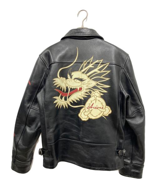 AVIREX（アヴィレックス）AVIREX (アヴィレックス) レザージャケット ブラック サイズ:Lの古着・服飾アイテム