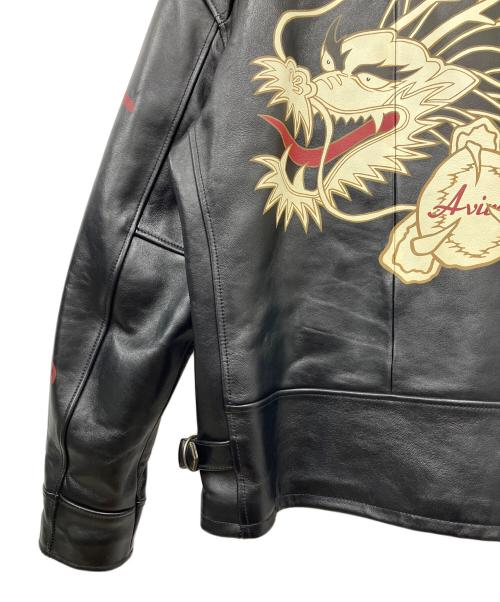 AVIREX（アヴィレックス）AVIREX (アヴィレックス) レザージャケット ブラック サイズ:Lの古着・服飾アイテム