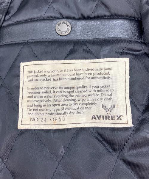 AVIREX（アヴィレックス）AVIREX (アヴィレックス) レザージャケット ブラック サイズ:Lの古着・服飾アイテム