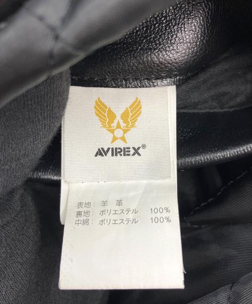 AVIREX（アヴィレックス）AVIREX (アヴィレックス) レザージャケット ブラック サイズ:Lの古着・服飾アイテム
