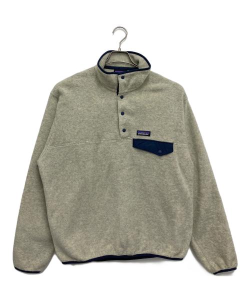 Patagonia（パタゴニア）Patagonia (パタゴニア) シンチラスナップTプルオーバー ベージュ×ネイビー サイズ:Ⅿの古着・服飾アイテム