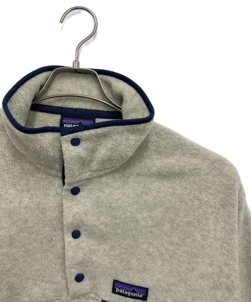 Patagonia（パタゴニア）Patagonia (パタゴニア) シンチラスナップTプルオーバー ベージュ×ネイビー サイズ:Ⅿの古着・服飾アイテム