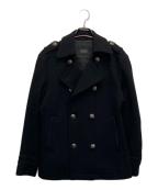 BURBERRY BLACK LABELバーバリーブラックレーベル）の古着「Pコート」｜ブラック