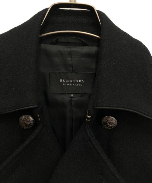 BURBERRY BLACK LABEL（バーバリーブラックレーベル）BURBERRY BLACK LABEL (バーバリーブラックレーベル) Pコート ブラック サイズ:Mの古着・服飾アイテム