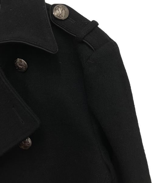 BURBERRY BLACK LABEL（バーバリーブラックレーベル）BURBERRY BLACK LABEL (バーバリーブラックレーベル) Pコート ブラック サイズ:Mの古着・服飾アイテム