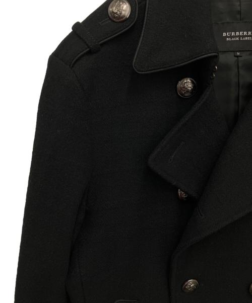 BURBERRY BLACK LABEL（バーバリーブラックレーベル）BURBERRY BLACK LABEL (バーバリーブラックレーベル) Pコート ブラック サイズ:Mの古着・服飾アイテム
