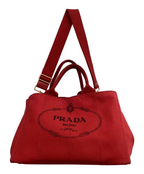 PRADA（プラダ）PRADA (プラダ) カナパトート レッドの古着・服飾アイテム