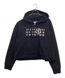 MM6 Maison Margiela（エムエムシックスメゾンマルジェラ）の古着「ハーフジップフーディ」｜ブラック