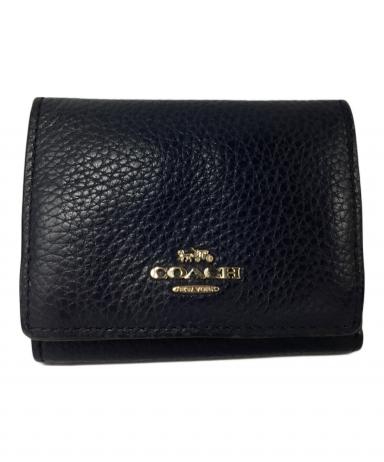 中古・古着通販】COACH (コーチ) 3つ折り財布 ネイビー｜ブランド