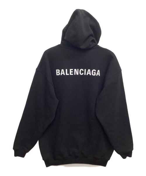 BALENCIAGA（バレンシアガ）BALENCIAGA (バレンシアガ) Logo Medium Fit Hoodie ブラック サイズ:XSの古着・服飾アイテム