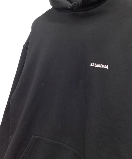 BALENCIAGA（バレンシアガ）BALENCIAGA (バレンシアガ) Logo Medium Fit Hoodie ブラック サイズ:XSの古着・服飾アイテム