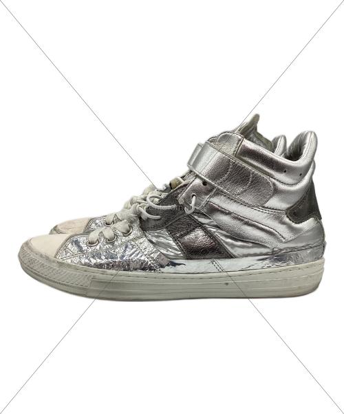 Maison Margiela（メゾンマルジェラ）Maison Margiela (メゾンマルジェラ) ハイカットスニーカー シルバー サイズ:44の古着・服飾アイテム