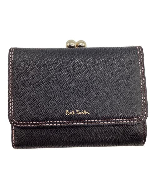 PAUL SMITH（ポールスミス）Paul Smith (ポールスミス) 3つ折り財布 ピンク×ブラックの古着・服飾アイテム