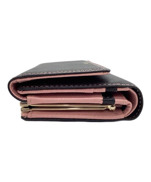 PAUL SMITH（ポールスミス）Paul Smith (ポールスミス) 3つ折り財布 ピンク×ブラックの古着・服飾アイテム