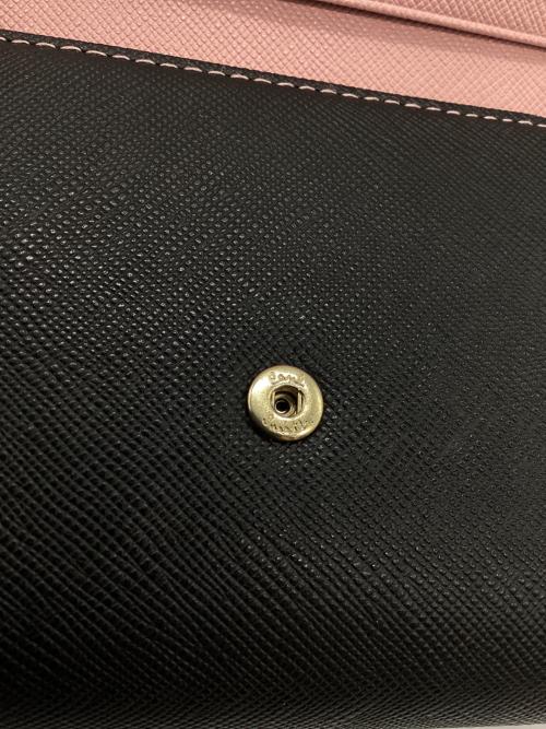 PAUL SMITH（ポールスミス）Paul Smith (ポールスミス) 3つ折り財布 ピンク×ブラックの古着・服飾アイテム