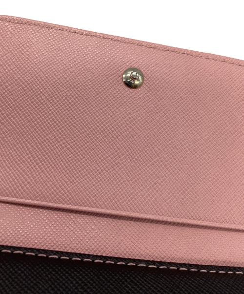 PAUL SMITH（ポールスミス）Paul Smith (ポールスミス) 3つ折り財布 ピンク×ブラックの古着・服飾アイテム