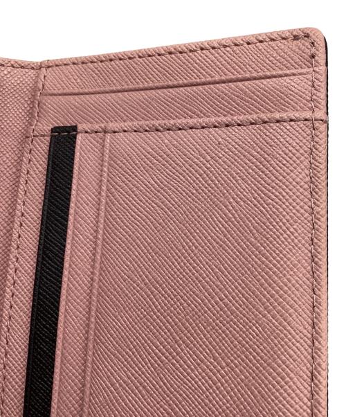 PAUL SMITH（ポールスミス）Paul Smith (ポールスミス) 3つ折り財布 ピンク×ブラックの古着・服飾アイテム