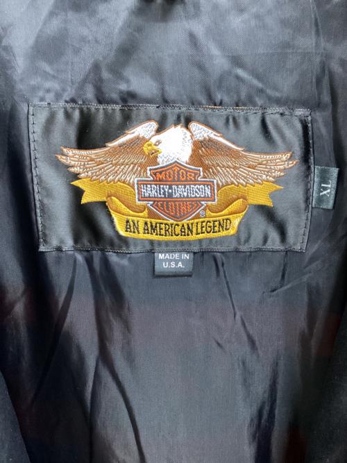 HARLEY-DAVIDSON（ハーレーダビッドソン）HARLEY-DAVIDSON (ハーレーダビッドソン) ナイロンジャケット ブラック サイズ:XLの古着・服飾アイテム