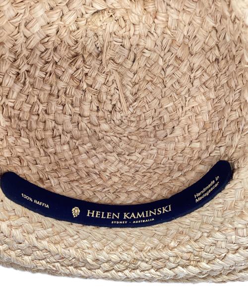 HELEN KAMINSKI（ヘレンカミンスキー）HELEN KAMINSKI (ヘレンカミンスキー) ストローハット ベージュ×ブラックの古着・服飾アイテム