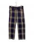 ANCELLM（アンセルム）の古着「FLANNEL CHECK EASY SLACKS PANTS」｜パープル×ネイビー×ベージュ