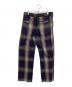 ANCELLM (アンセルム) FLANNEL CHECK EASY SLACKS PANTS パープル×ネイビー×ベージュ サイズ:2：11000円
