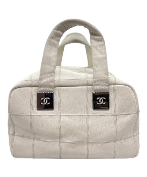 CHANEL（シャネル）CHANEL (シャネル) チョコバー/ハンドバッグ ホワイトの古着・服飾アイテム
