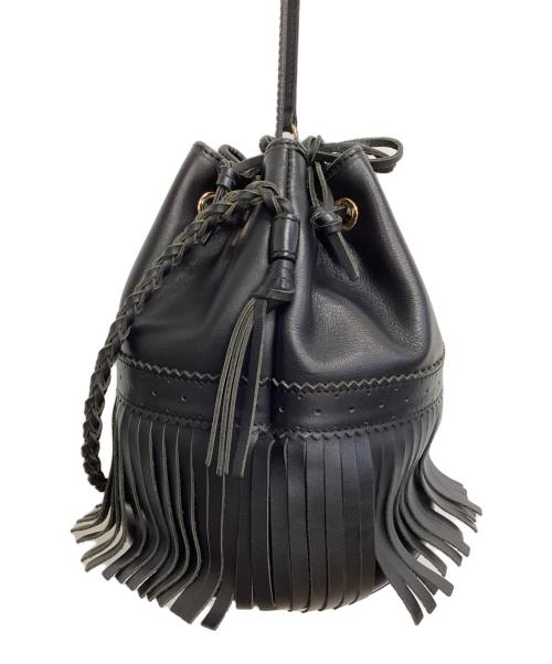 J&M DAVIDSON（ジェイ＆エム デヴィッドソン）J&M DAVIDSON (ジェイ＆エム デヴィッドソン) フリンジショルダーバッグ ブラックの古着・服飾アイテム