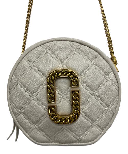 THE MARC JACOBS（ザマークジェイコブス）THE MARC JACOBS (ザマークジェイコブス) THE STATUS ROUND CROSSBODY ベージュ×ゴールドの古着・服飾アイテム