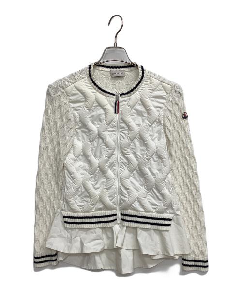 MONCLER（モンクレール）MONCLER (モンクレール) キルティングジャケット アイボリー×ネイビー サイズ:152cmの古着・服飾アイテム