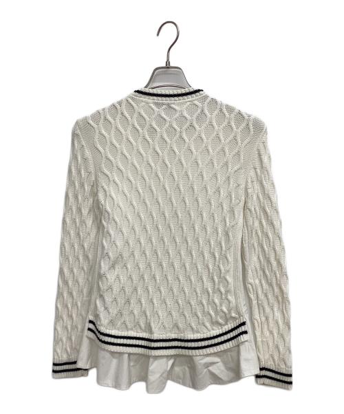 MONCLER（モンクレール）MONCLER (モンクレール) キルティングジャケット アイボリー×ネイビー サイズ:152cmの古着・服飾アイテム