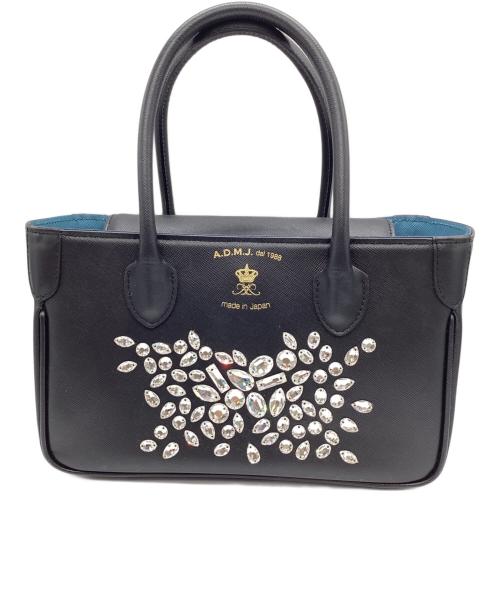 A.D.M.J.（エーディーエムジェイ）A.D.M.J. (エーディーエムジェイ) ハンドバッグ ブラックの古着・服飾アイテム