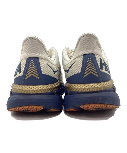 HOKAONEONE（ホカオネオネ）HOKAONEONE (ホカオネオネ) CLIFTON 7 ベージュ×ブルー サイズ:28cmの古着・服飾アイテム