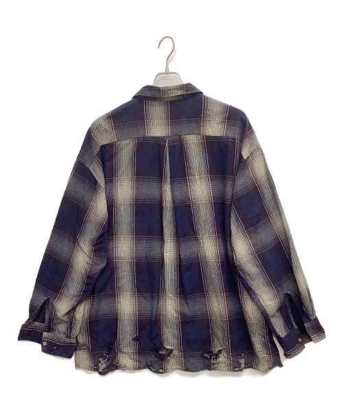 ANCELLM（アンセルム）ANCELLM (アンセルム) Damaged Flannel CHECK Shirt マルチカラー サイズ:2の古着・服飾アイテム