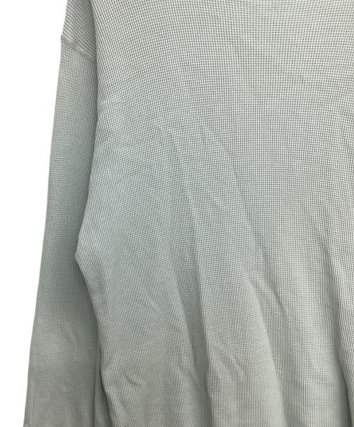 ANCELLM（アンセルム）ANCELLM (アンセルム) ダメージワッフルクルーロングスリーブTシャツ ミントグリーン サイズ:2の古着・服飾アイテム